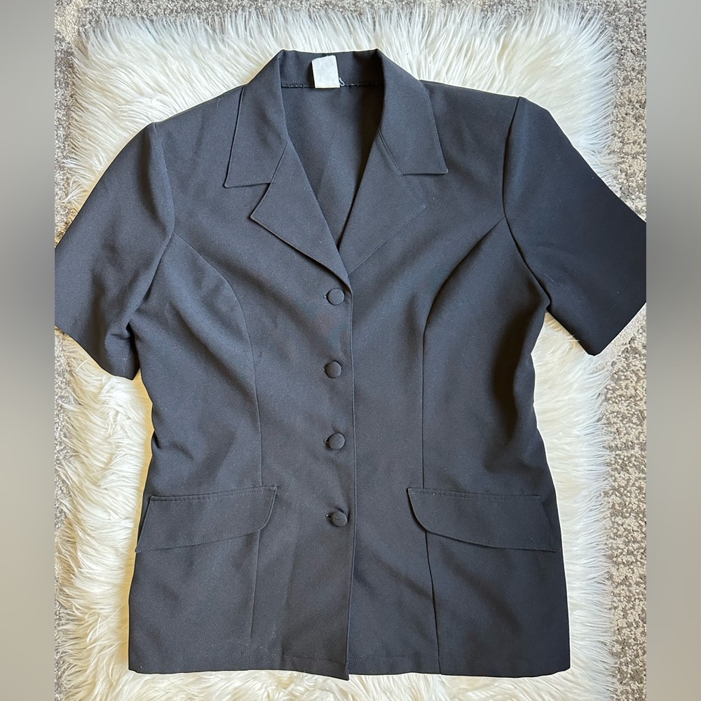 Vintage short sleeve buttoned blazer
